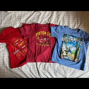 Set of toddler CARS & Mickey Mouse t-shits